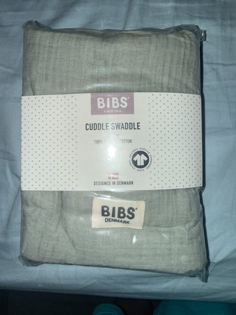 BIBS Denmark Organic Muslin Swaddle Blanket NEW